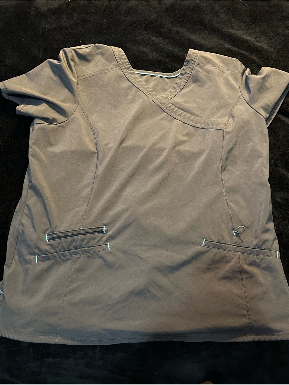 SET OF 2 - Scrubstar Grey Scrub Tops XL